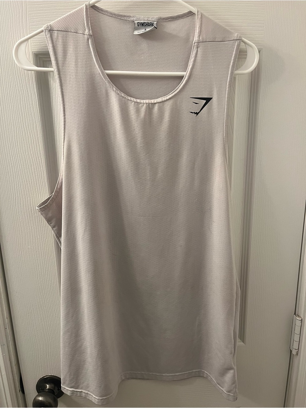 Gymshark Arrival Tank White Slim Fit Mens Small